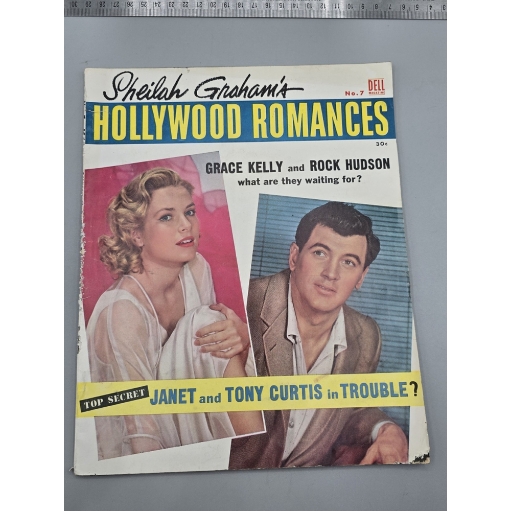 1955 Sheilah Graham's Hollywood Romances Magazine #7 Grace Kelly Rock‎ Hudson